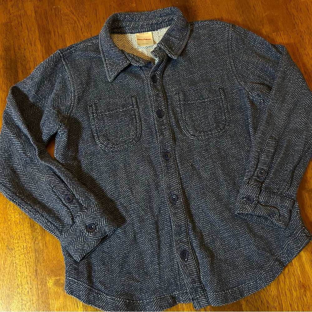 Hanna Andersson Herringbone Boys Layer | Soft Textured Cotton | Boys Size 5(110) - Picture 5 of 11